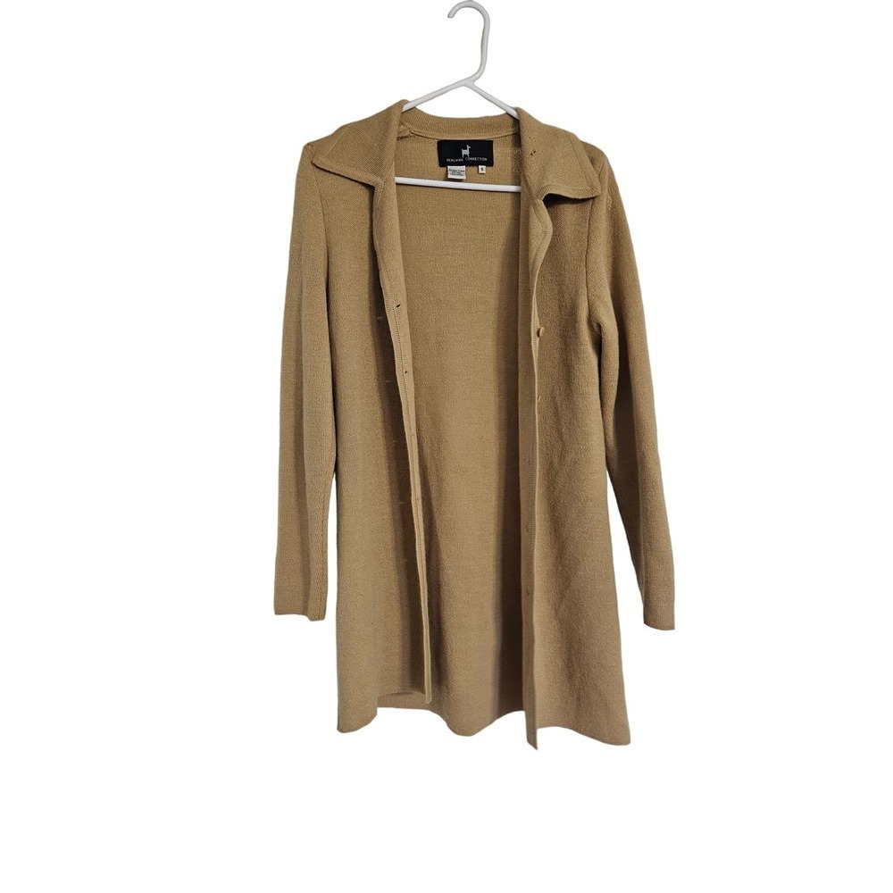 Peruvian Connection Baby Alpaca Wool collared Cardigan